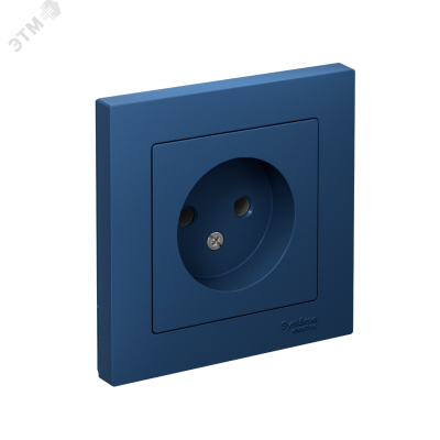 ATLASDESIGN РОЗЕТКА без заземления, 16А, в сборе, АКВАМАРИН