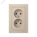 ATLASDESIGN РОЗЕТКА без заземления, 16А, в сборе, ПЕСОЧНЫЙ