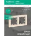 Рамка двухпостовая ATLASDESIGN универсальная бежевый