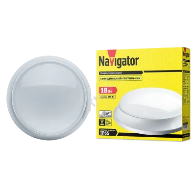 Светильник Navigator 80 823 NBL-P-18-4K-WH-LED-A1 (1 час)
