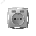 РОЗЕТКА ATLASDESIGN 16А c 2 USB A+A, 5В/2,4А, 2х5В/1,2А, механизм, АЛЮМИНИЙ