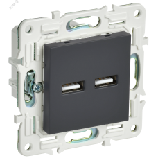 SKANDY Розетка USB A+A 3,1А SK-R15G графит IEK