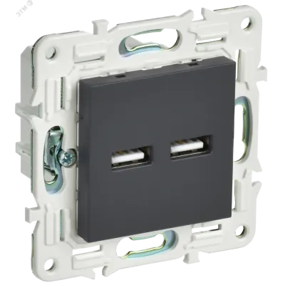 SKANDY Розетка USB A+A 3,1А SK-R15G графит IEK