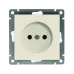 Розетка одноместная UNIVersal серия Афина б/з, с/у, 16А, 220В, слоновая кость (ivory) (еврослот), механизм