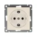 Розетка одноместная UNIVersal серия Афинас/з, с/у, 16А, 220В, слоновая кость (ivory) (еврослот), механизм
