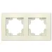 Рамка двухместная горизонтальная Афина слоновая кость (ivory) (еврослот) Рамка двухместная горизонтальная Афина слоновая кость (ivory) (еврослот)
