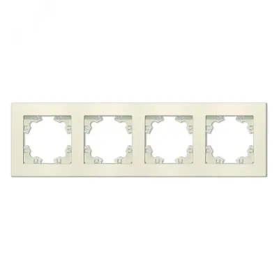 Рамка четырехместная горизонтальная Афина слоновая кость (ivory)