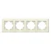 Рамка четырехместная горизонтальная Афина слоновая кость (ivory)
