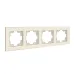 Рамка четырехместная горизонтальная Афина слоновая кость (ivory)