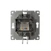 Розетка компьютерная одноместная UNIVersal серия Афина, с/у, 1А, RJ45, серебро (еврослот), механизм