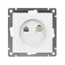 Розетка компьютерная+телефонная UNIVersal серия Афина, с/у, 1А, RJ45, RJ12, белая (еврослот), механизм