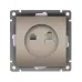 Розетка компьютерная+телефонная UNIVersal серия Афина, с/у, 1А, RJ45, RJ12, шампань (еврослот), механизм Розетка компьютерная+телефонная UNIVersal серия Афина, с/у, 1А, RJ45, RJ12, шампань (еврослот), механизм