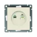 Розетка компьютерная+телефонная UNIVersal серия Афина, с/у, 1А, RJ45, RJ12, слоновая кость (ivory) (еврослот), механизм