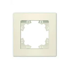 Рамка одноместная горизонтальная Афина слоновая кость (ivory) (еврослот)