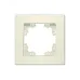 Рамка одноместная горизонтальная Афина слоновая кость (ivory) (еврослот)