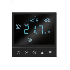 Термостат для теплого пола от +5 до +40 UNIVersal серия Афина графит (еврослот)