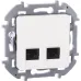 Розетка компьютерная двойная RJ45 категория 5Е UTP белый INSPIRIA