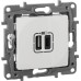 Розетка USB A+C 15Вт белый ETIKA