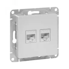 Эпика Механизм розетки RJ45 - 2шт (cat5) алюминий EKF