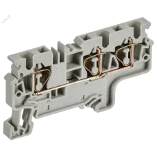 ARMAFIX Клемма пружинная CX4-3 4мм2 трехконтактная серая IEK