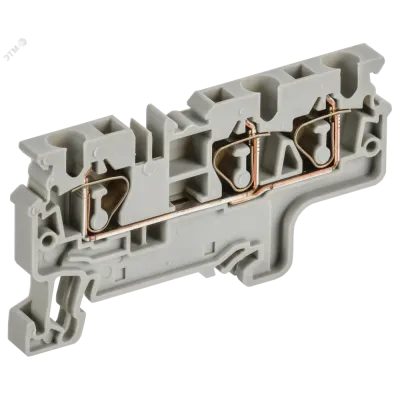 ARMAFIX Клемма пружинная CX4-3 4мм2 трехконтактная серая IEK