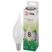 Лампа светодиодная ЭРА GREEN LINE LED BXS-8W-865-E14 GL E14 8 Вт свеча на ветру холодный свет