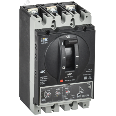 ARMAT Автоматический выключатель в литом корпусе 3P типоразмер A 85кА 125А расцепитель электронный стандартный