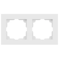 Рамка для розеток и выключателей Intro Accent 6-502-01М на 2 поста, СУ, белый матовый
