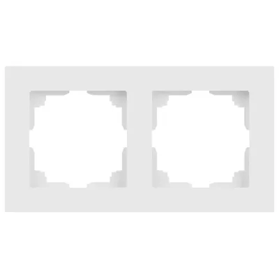Рамка для розеток и выключателей Intro Accent 6-502-01М на 2 поста, СУ, белый матовый