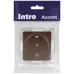 Розетка Intro Accent 6-202-10 2P+E Schuko, 16А-250В, IP20, СУ, венге