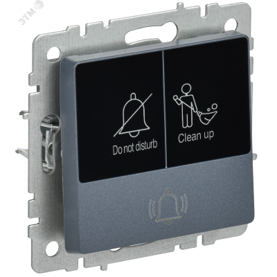 BRITE Кнопка звонка с индикацией для отелей 10А ВС10-1-9-БрМ маренго IEK