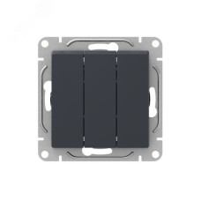 Механизм выключателя. трёхклавишный. графит Эпика EKF