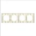 Рамка фактурная 4 поста универсальная UNIVersal Афина слоновая кость (ivory) (еврослот)