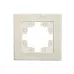Рамка фактурная 1 пост UNIVersal Афина слоновая кость (ivory) (еврослот)
