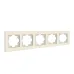 Рамка пятиместная горизонтальная Афина слоновая кость (ivory)