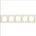Рамка пятиместная горизонтальная Афина слоновая кость (ivory)