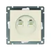 Розетка компьютерная двухместная UNIVersal серия Афина с/у, 1А, RJ45, слоновая кость (ivory) (еврослот), механизм Розетка компьютерная двухместная UNIVersal серия Афина с/у, 1А, RJ45, слоновая кость (ivory) (еврослот), механизм