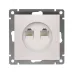 Розетка компьютерная двухместная UNIVersal серия Афина с/у, 1А, RJ45, жемчуг (еврослот), механизм