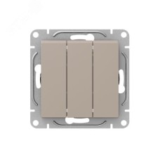 Механизм выключателя. трёхклавишный. кремовый Эпика EKF