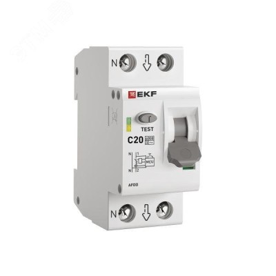 Устройство защиты от дугового пробоя 1P+N 20А (C) 6 кА УЗДП PROxima