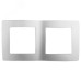 12-5002-03 ЭРА Рамка на 2 поста, Эра12, алюминий (10/100/3600)