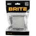BRITE Выключатель 1-клавишный 10А ВС10-1-0-БрГН металл хром/никель IEK