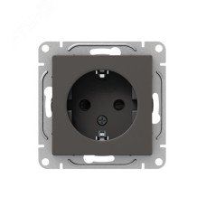 Механизм розетки  16А  с заземлением  со шторками  мокко Эпика EKF