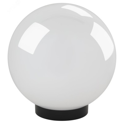 Садово-парковый светильник ЭРА НТУ 02-60-201 шар опаловый призма на опору / кронштейн IP44 Е27 max60Вт d200mm