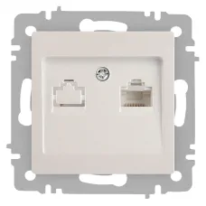 Розетка Intro Accent 6-303-06 информационная RJ45, IP20, СУ, перламутр