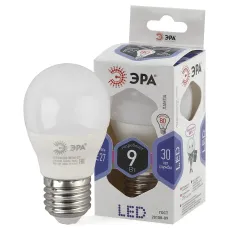 Лампочка светодиодная ЭРА STD LED P45-9W-860-E27 E27 / Е27 9Вт шар холодный дневной свет