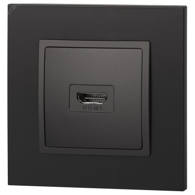 14-3114-05 ЭРА Розетка HDMI, IP20, Эра Elegance, антрацит (10/100/3200)