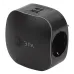 Разветвитель электрический ЭРА SP-3e-USB-BLACK на 3 розетки + 2 USB с заземлением со шторками 16А черный