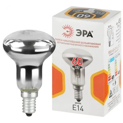 Лампа накаливания 60Вт 230В рефлектор цветная коробка E14 R50-60-E14-230