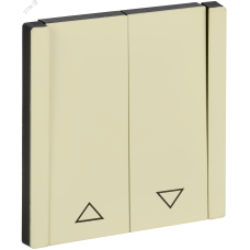 FORTE&PIANO Выключатель жалюзи 10А FP811M металл слоновая кость IEK